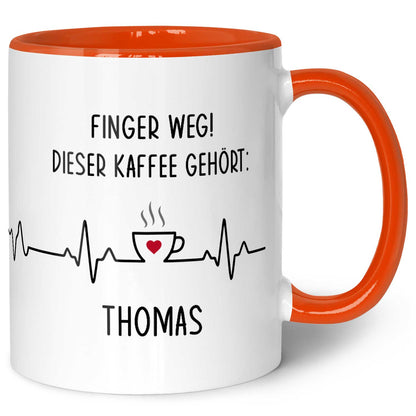 Bedruckte Tasse mit Spruch - Finger Weg!