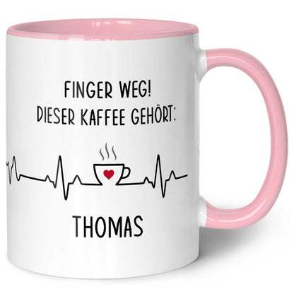 Bedruckte Tasse mit Spruch - Finger Weg!