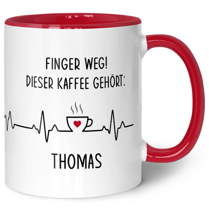 Bedruckte Tasse mit Spruch - Finger Weg!
