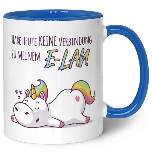 Bedruckte Tasse mit Spruch E-Lan