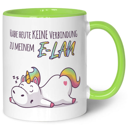 Bedruckte Tasse mit Spruch E-Lan
