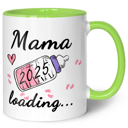 Bedruckte Tasse mit Spruch - Baby Loading in versch. Varianten