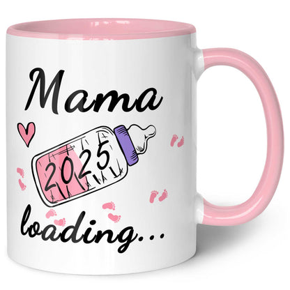 Bedruckte Tasse mit Spruch - Baby Loading in versch. Varianten