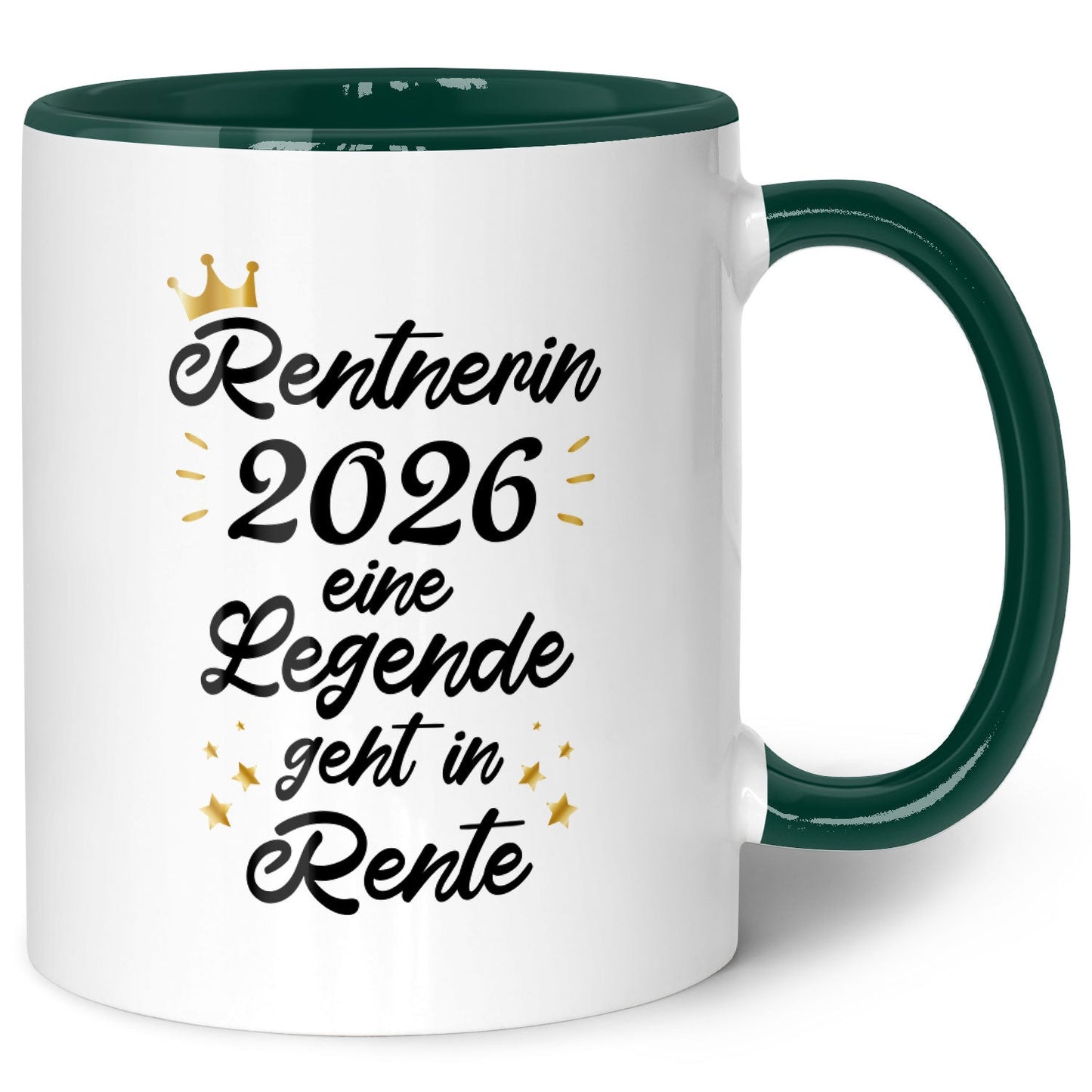 Bedruckte Tasse mit Spruch Rentner/Rentnerin