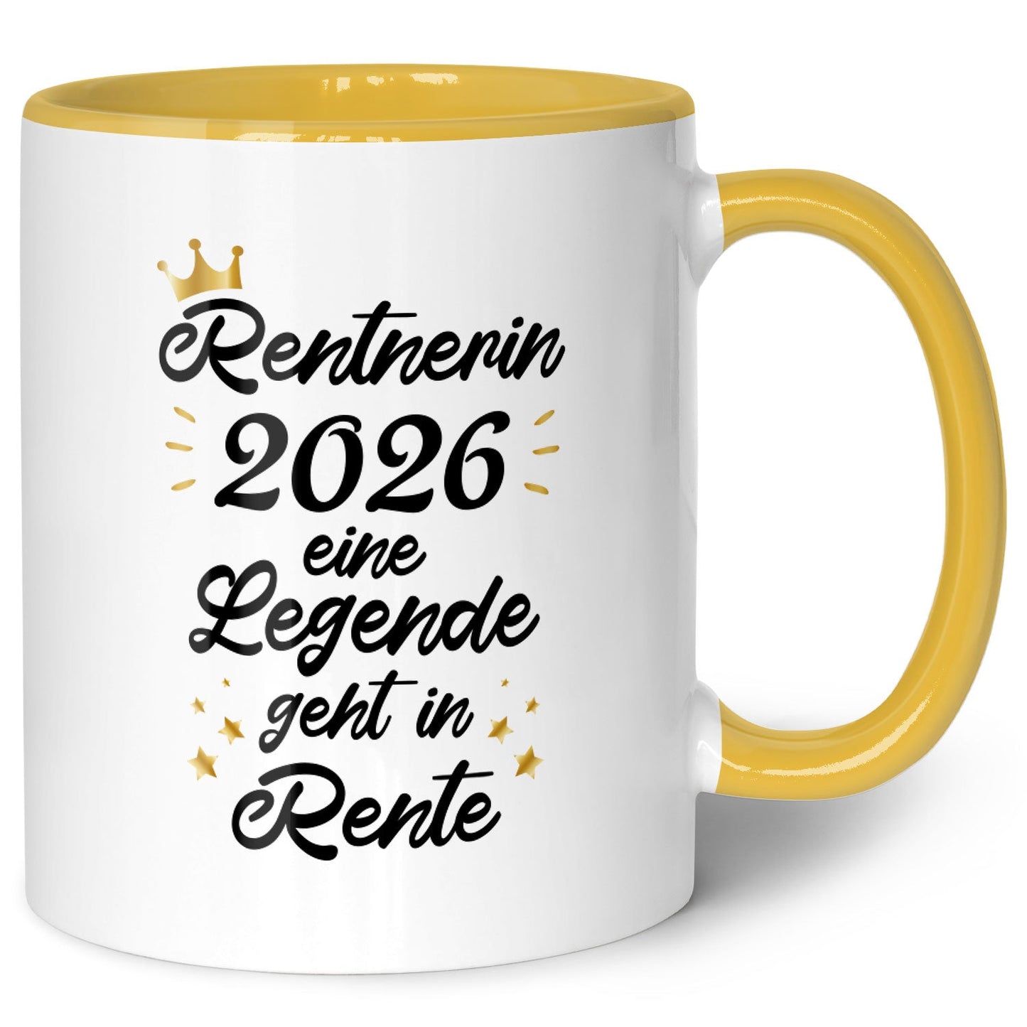 Bedruckte Tasse mit Spruch Rentner/Rentnerin