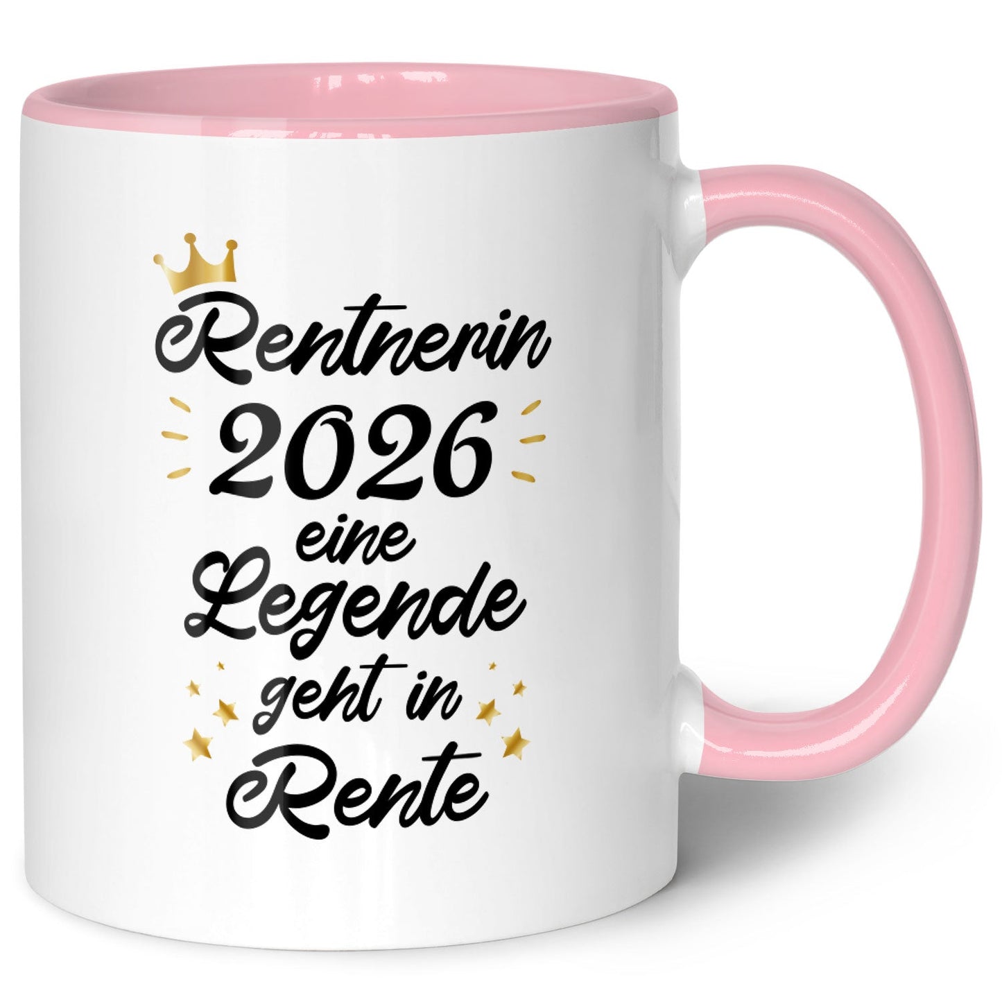 Bedruckte Tasse mit Spruch Rentner/Rentnerin