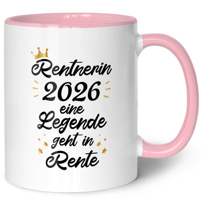 Bedruckte Tasse mit Spruch Rentner/Rentnerin