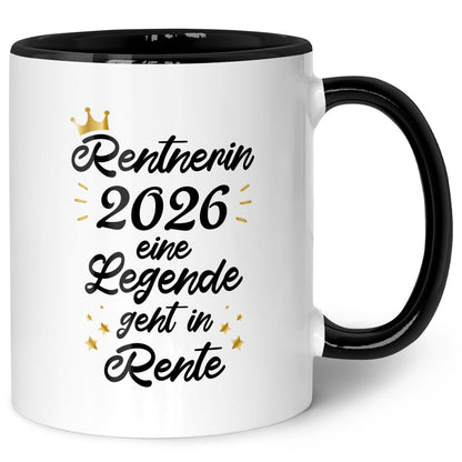 Bedruckte Tasse mit Spruch Rentner/Rentnerin