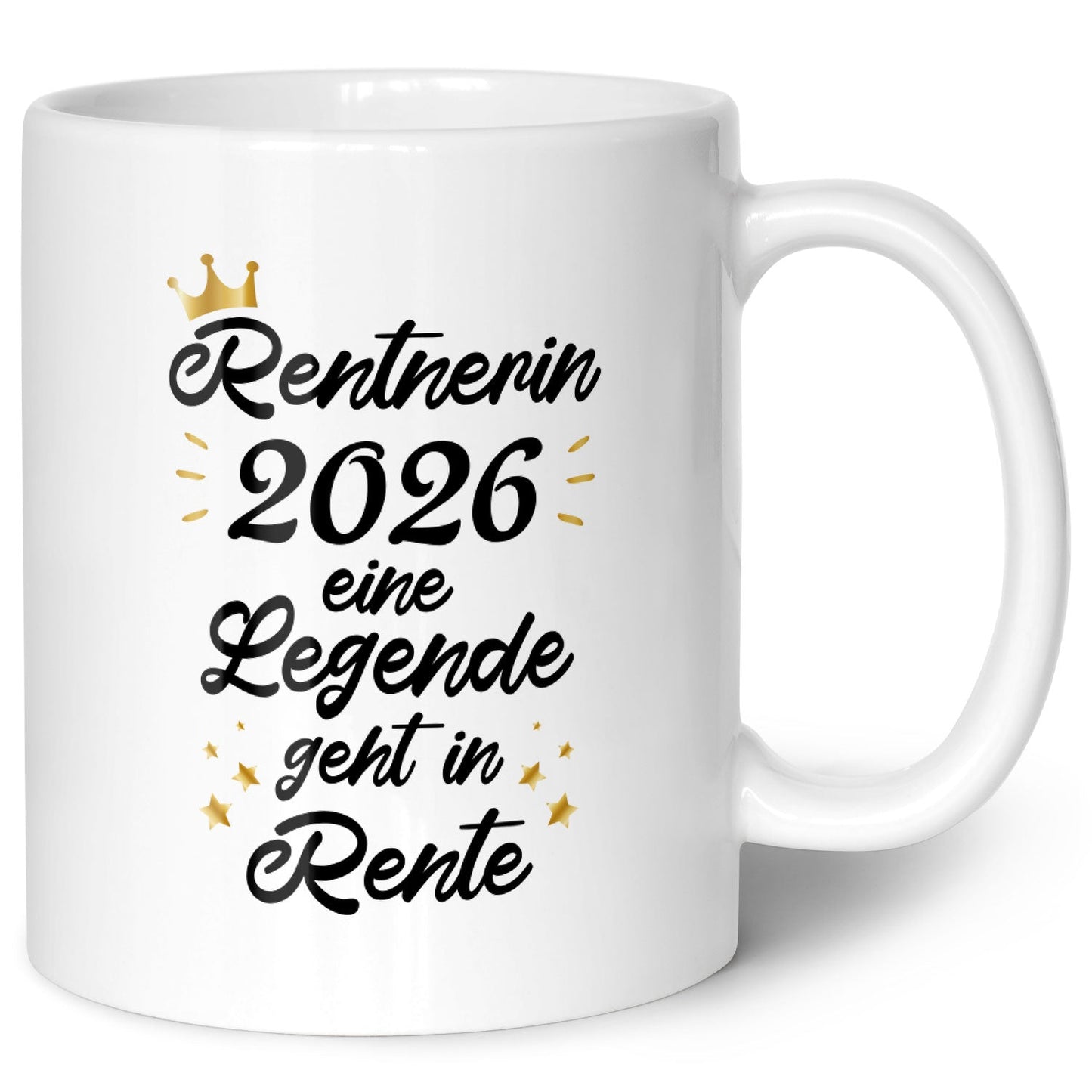 Bedruckte Tasse mit Spruch Rentner/Rentnerin
