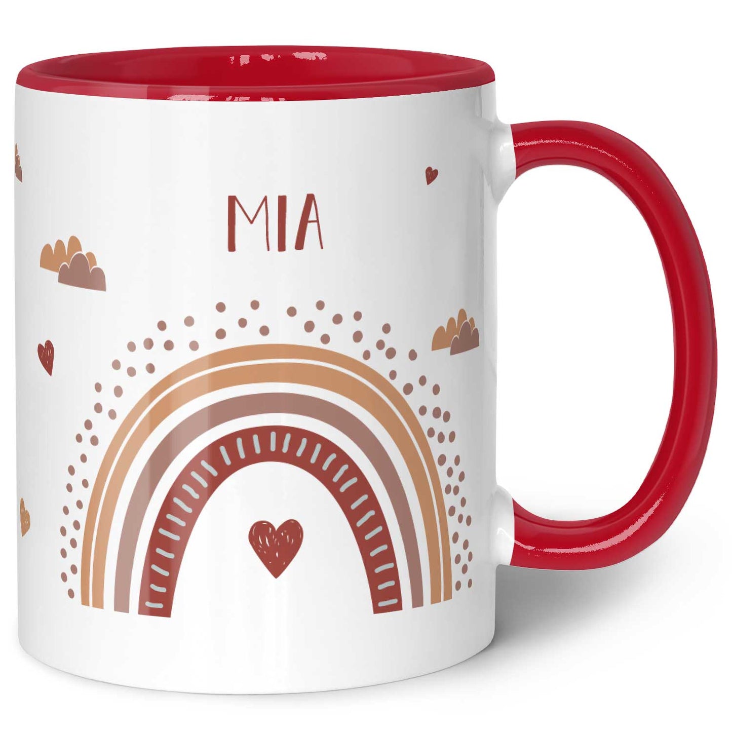 Bedruckte Tasse - Regenbogen - Personalisiert mit Namen - Für Mädchen und Jungen