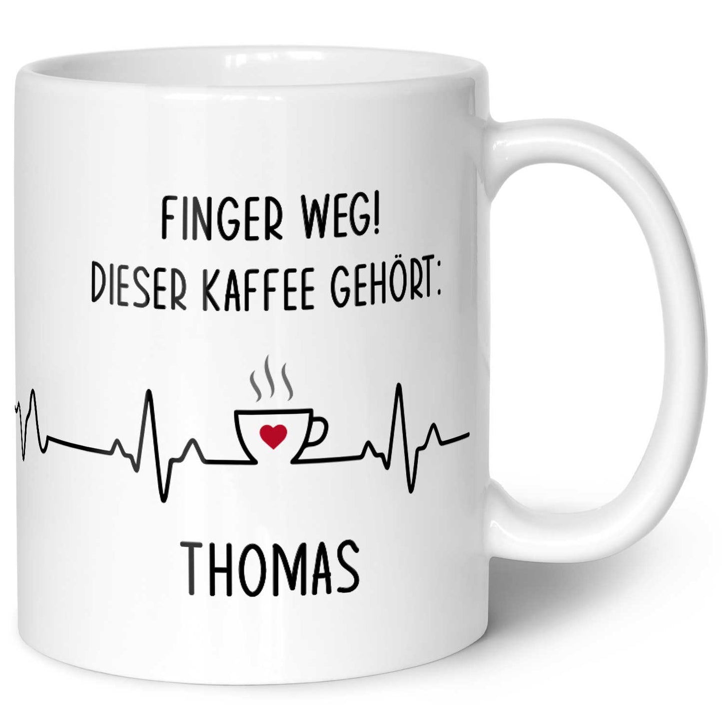 Bedruckte Tasse mit Spruch - Finger Weg!