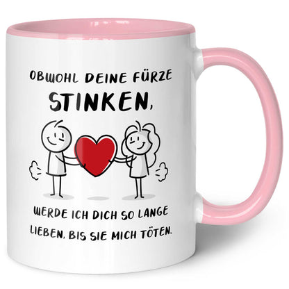 Bedruckte Tasse mit Spruch - Deine Fürze stinken