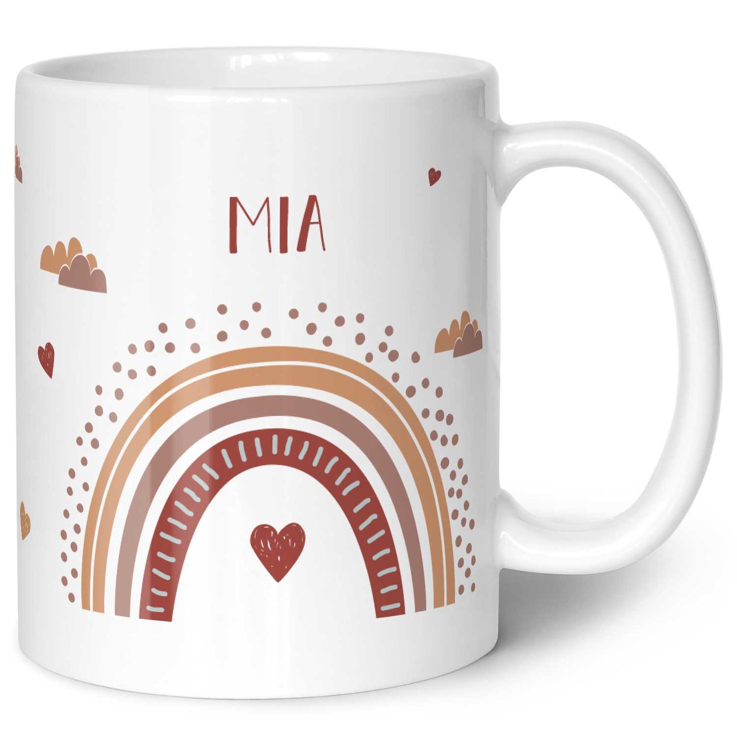Bedruckte Tasse - Regenbogen - Personalisiert mit Namen - Für Mädchen und Jungen