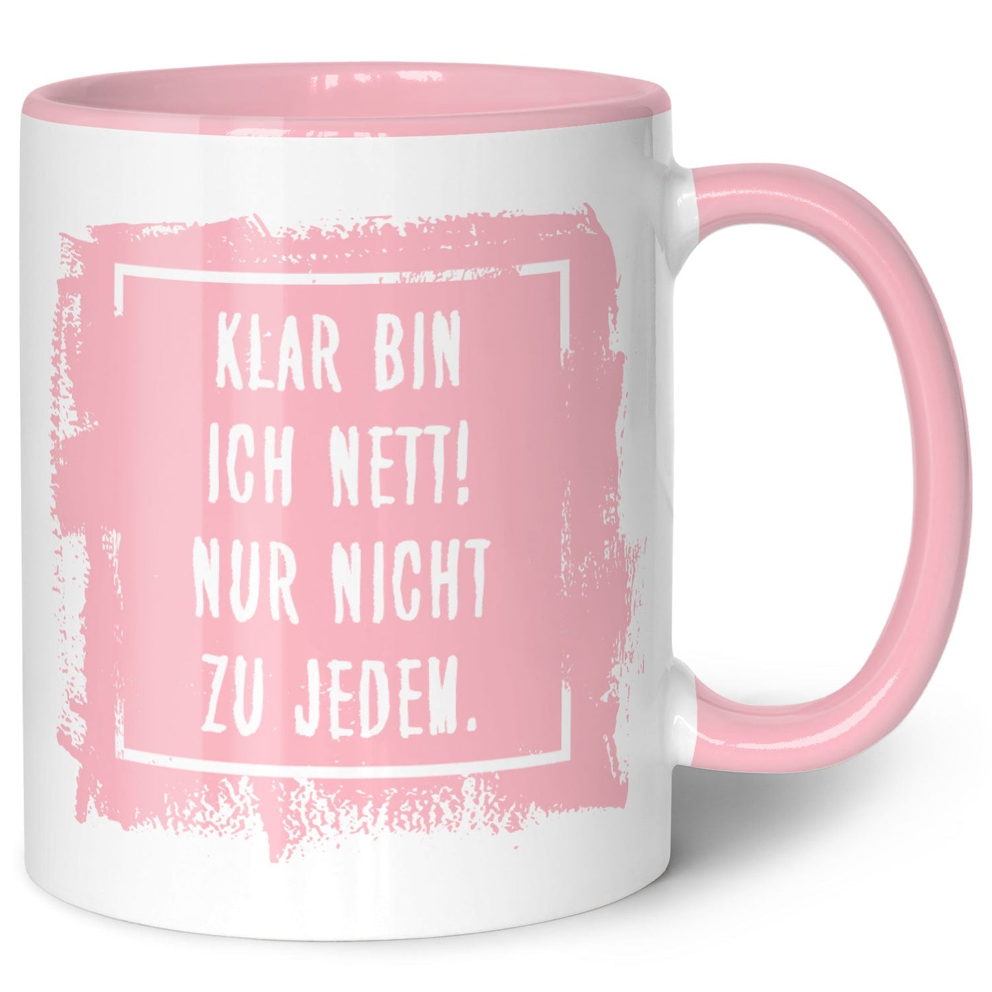 Bedruckte Tasse mit Spruch - "Klar bin ich nett"