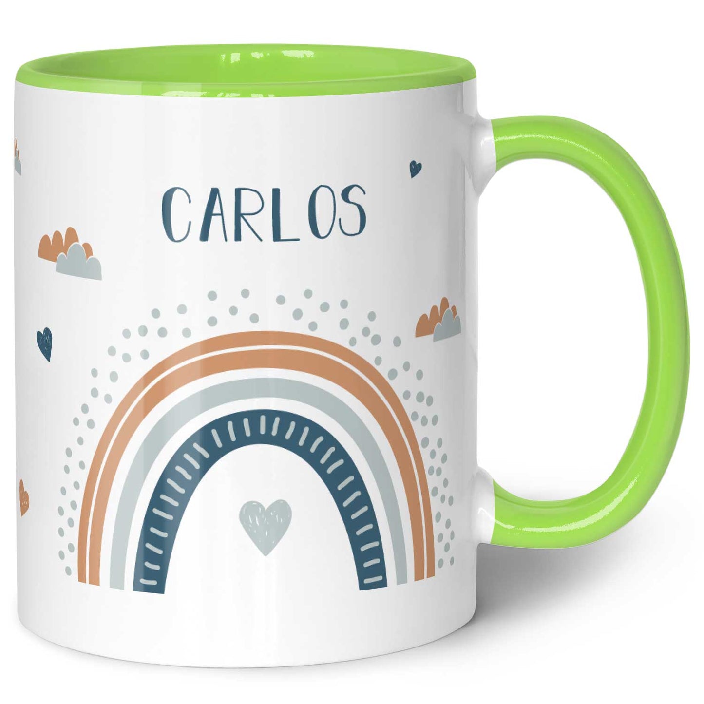 Bedruckte Tasse - Regenbogen - Personalisiert mit Namen - Für Mädchen und Jungen