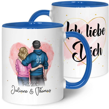 Bedruckte Tasse mit Konfiguration - Pärchen Motiv