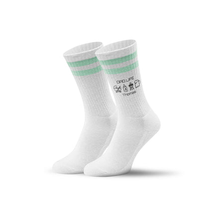 Tennissocken - Dad Life - personalisiert mit Namen