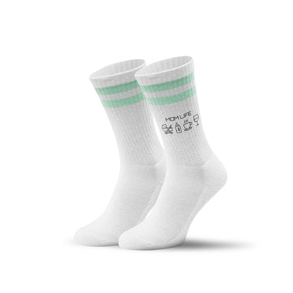 Tennissocken - Mom Life - personalisiert mit Namen