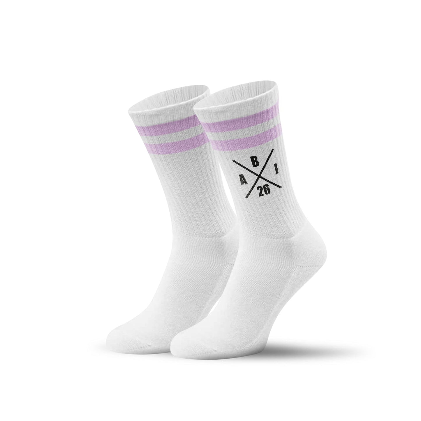 Tennissocken - Abi Kreuz - personalisiert mit Namen & Jahr