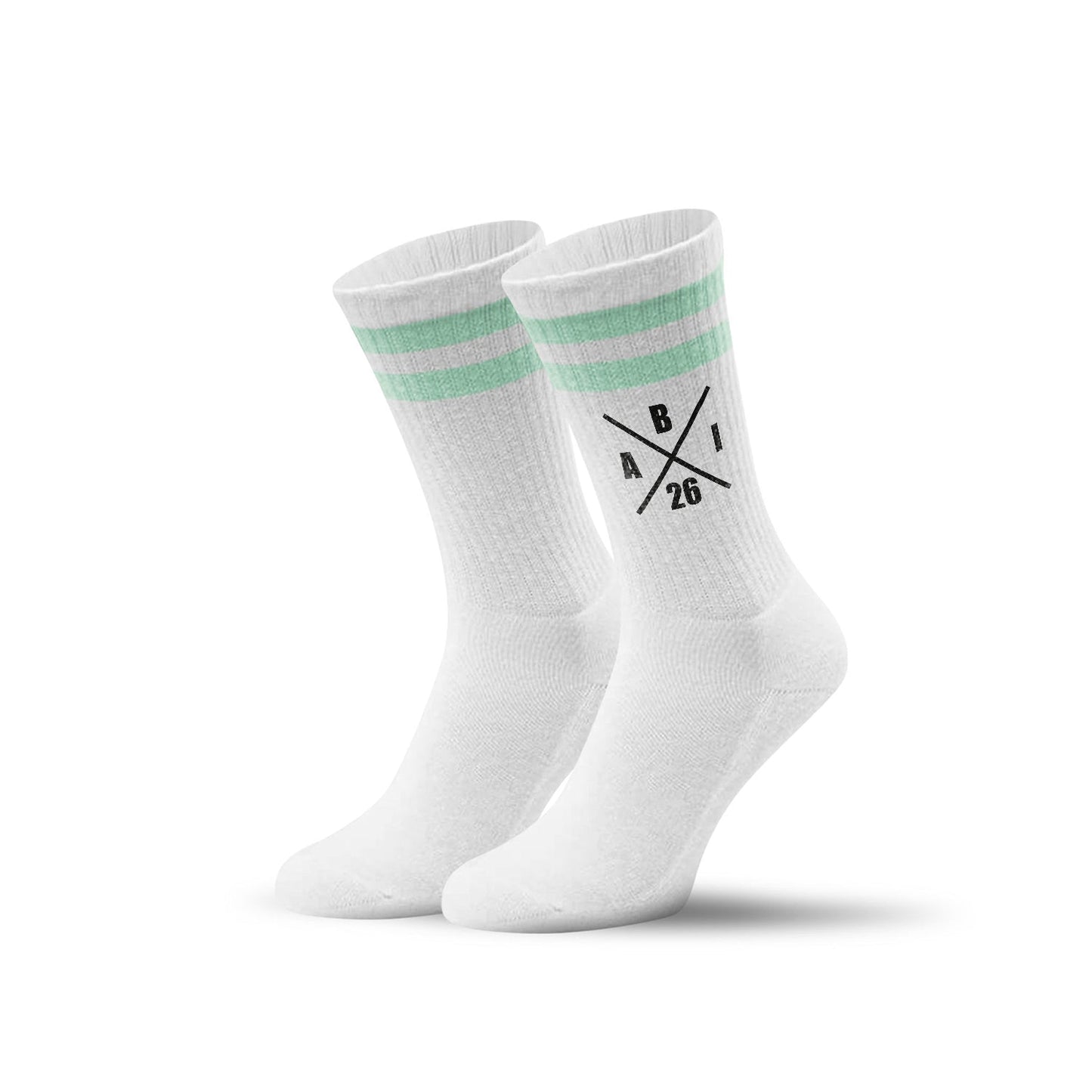 Tennissocken - Abi Kreuz - personalisiert mit Namen & Jahr