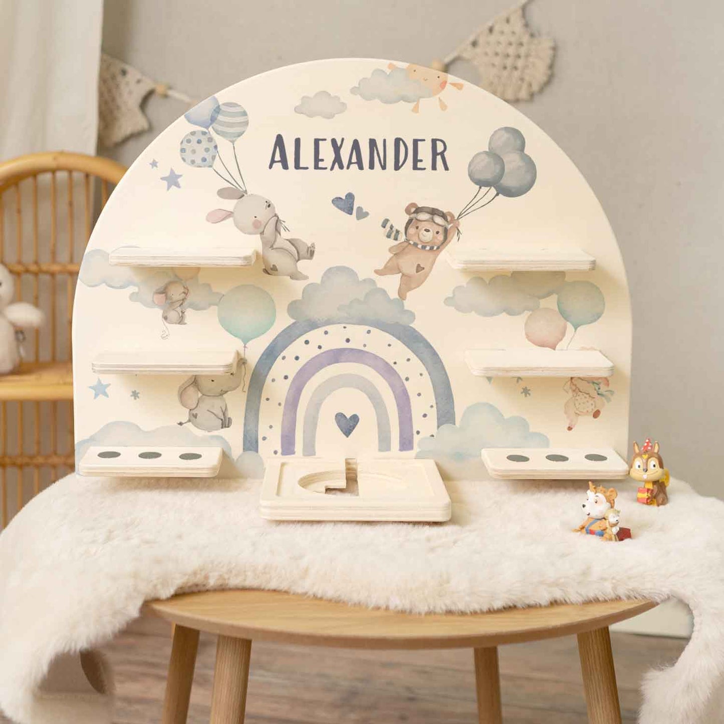 Toniebox Regal für Kinderzimmer - Ballon - Personalisiert mit Namen