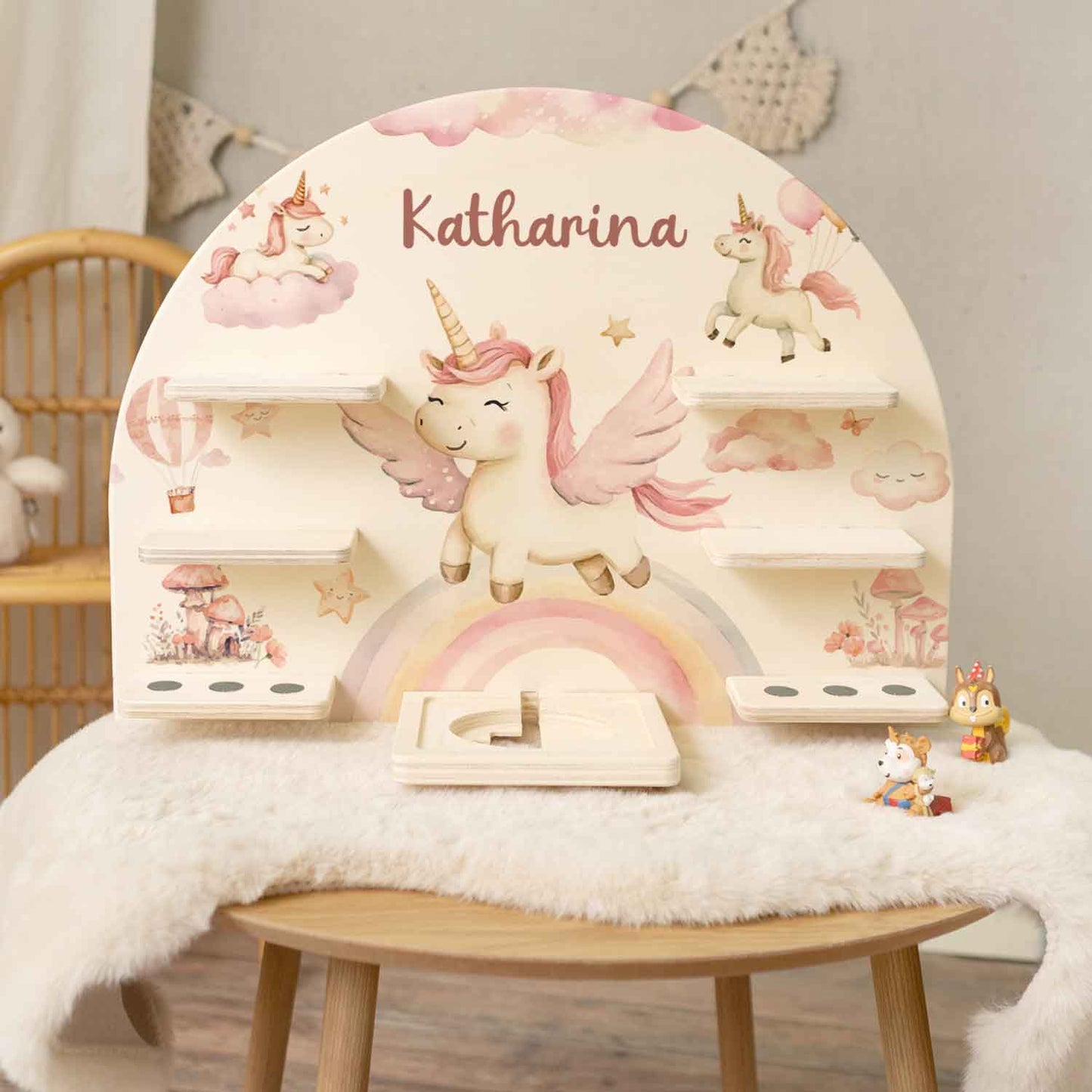 Toniebox Regal für Kinderzimmer - Einhorn - Personalisiert mit Namen