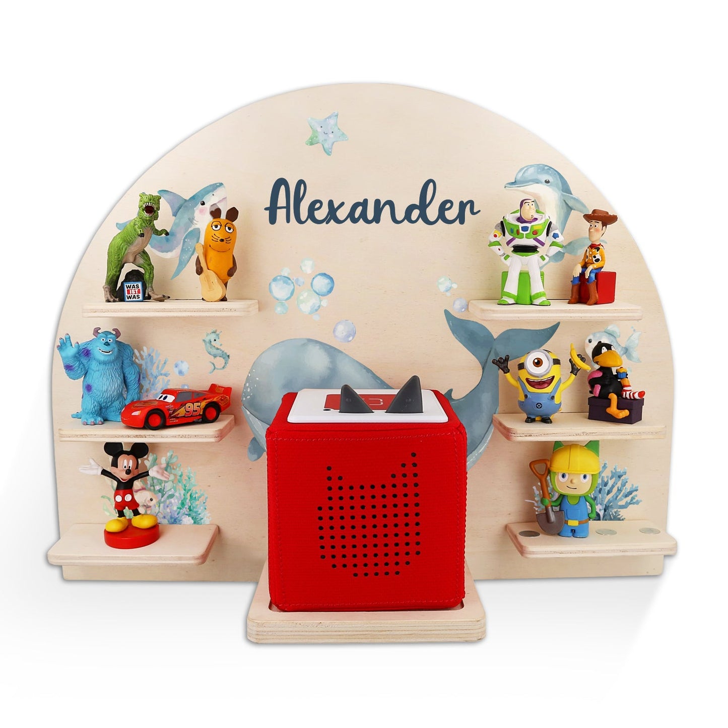Toniebox Regal für Kinderzimmer - See - Personalisiert mit Namen