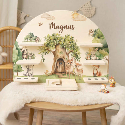 Toniebox Regal für Kinderzimmer - Wald - Personalisiert mit Namen
