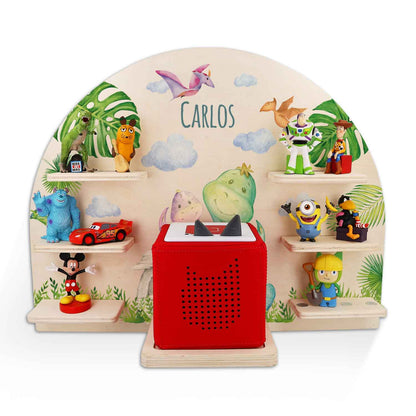 Toniebox Regal für Kinderzimmer - Dino - Personalisiert mit Namen