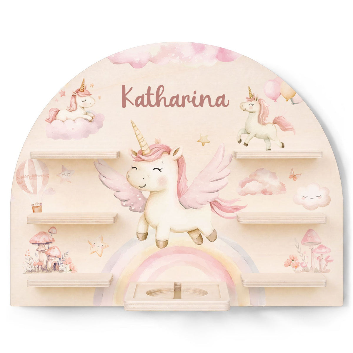 Toniebox Regal für Kinderzimmer - Einhorn - Personalisiert mit Namen