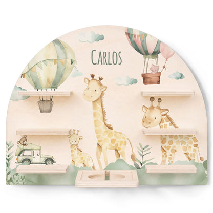 Toniebox Regal für Kinderzimmer - Giraffe - Personalisiert mit Namen