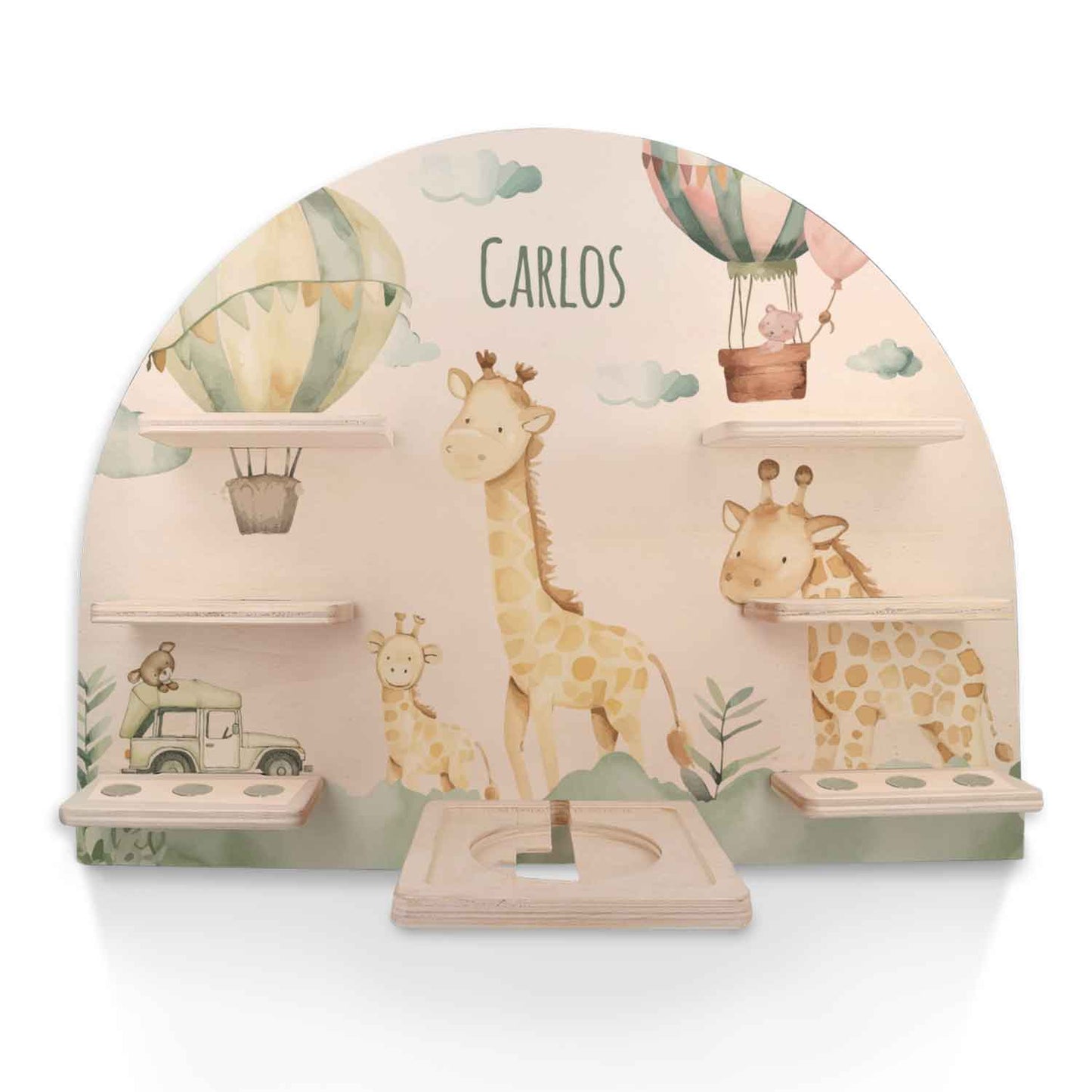 Toniebox Regal für Kinderzimmer - Giraffe - Personalisiert mit Namen