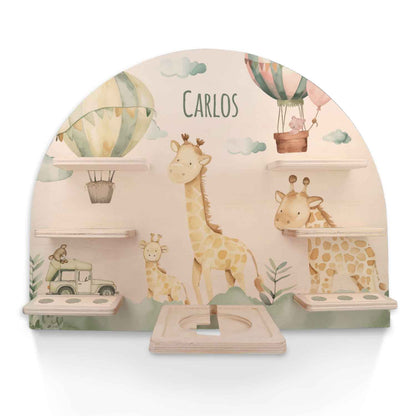 Toniebox Regal für Kinderzimmer - Giraffe - Personalisiert mit Namen