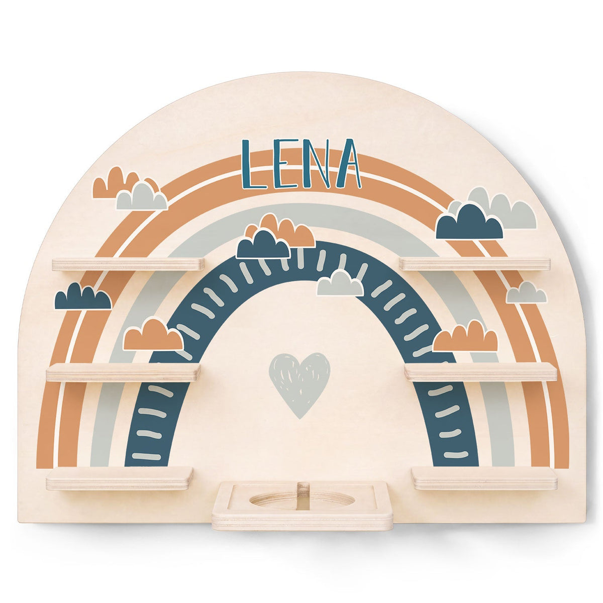 Toniebox Regal für Kinderzimmer - Regenbogen - Personalisiert mit Namen