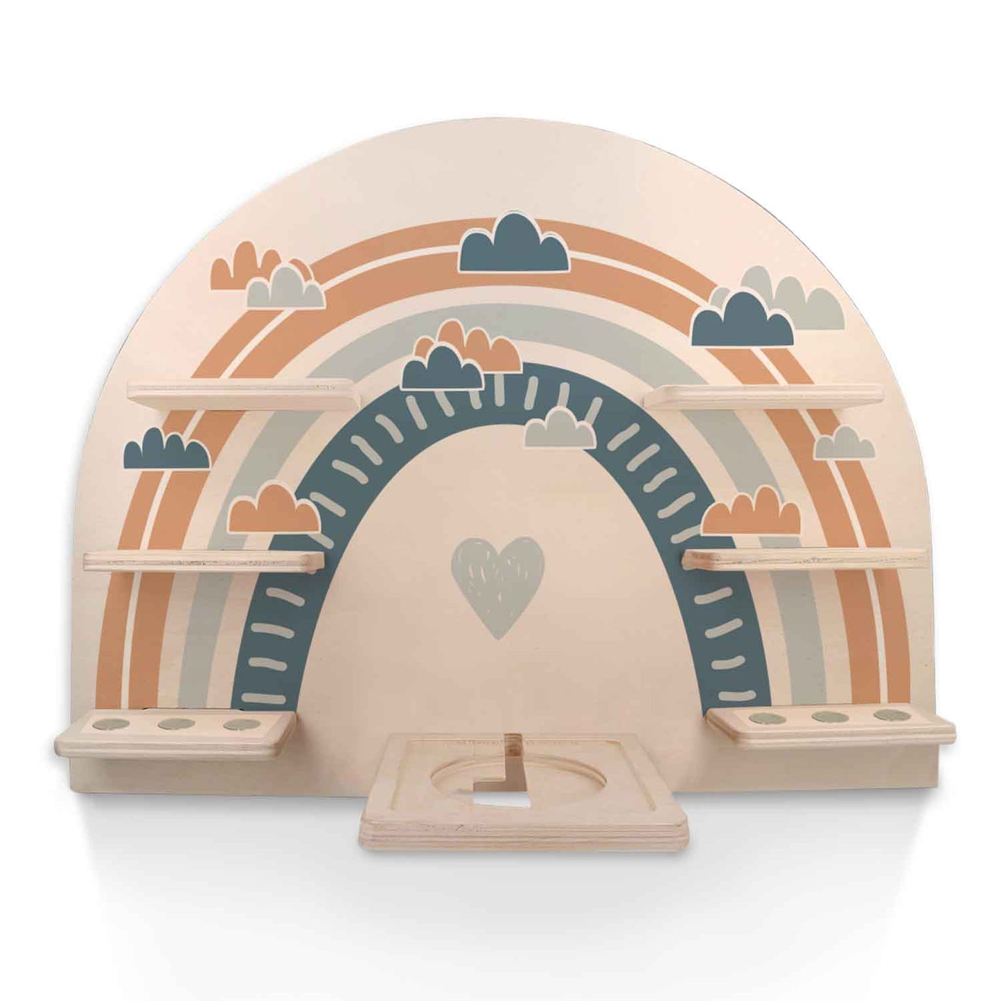 Toniebox Regal für Kinderzimmer - Regenbogen - Kinder Wandregal
