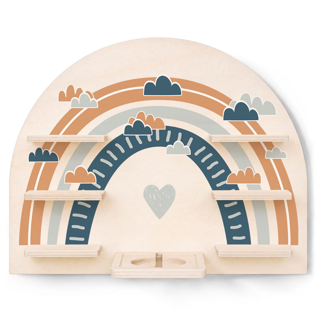 Toniebox Regal für Kinderzimmer - Regenbogen - Kinder Wandregal