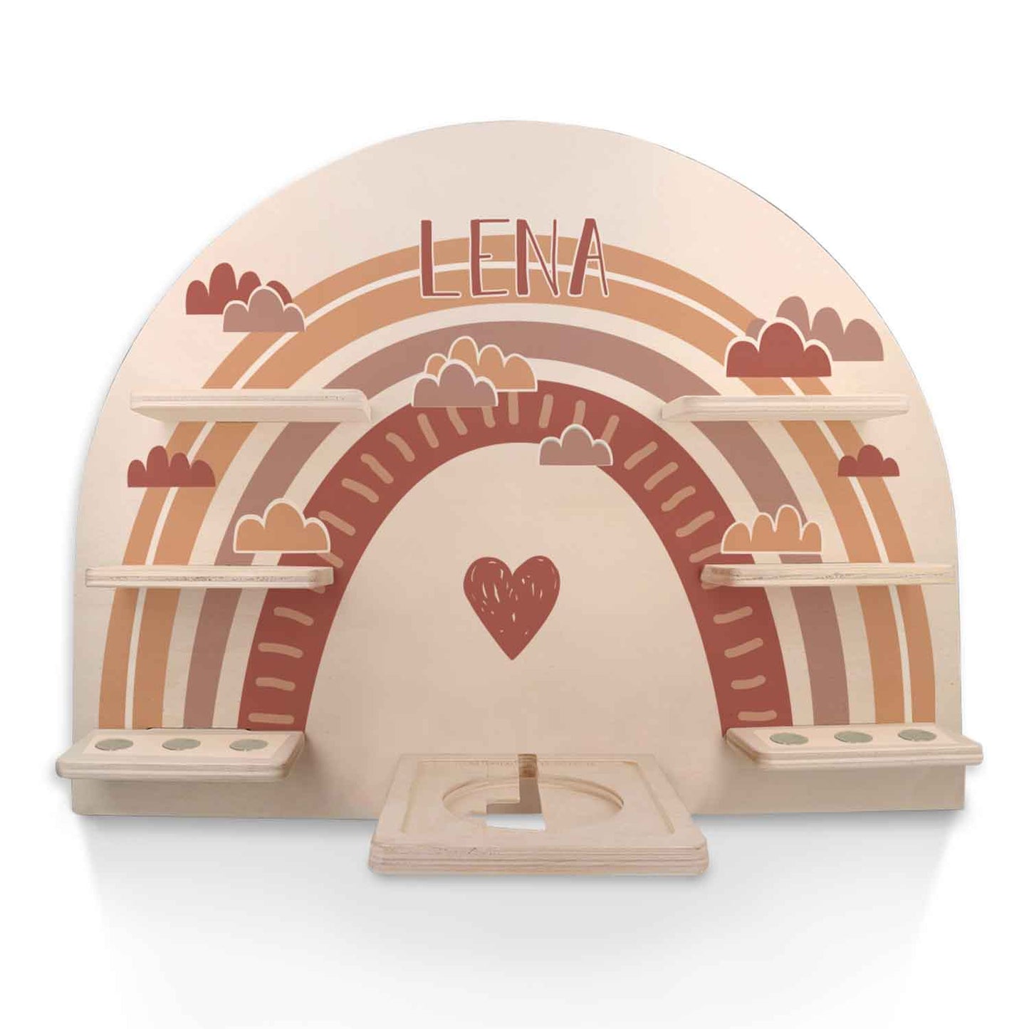 Toniebox Regal für Kinderzimmer - Regenbogen - Personalisiert mit Namen