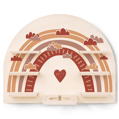 Toniebox Regal für Kinderzimmer - Regenbogen - Kinder Wandregal