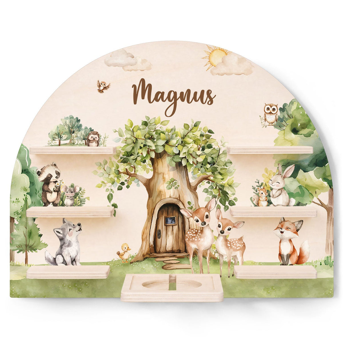 Toniebox Regal für Kinderzimmer - Wald - Personalisiert mit Namen