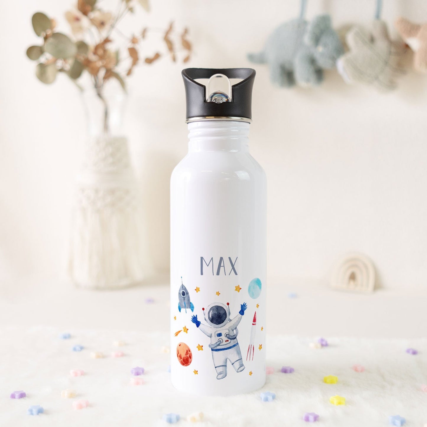 Bedruckte Trinkflasche aus Edelstahl - Astronaut
