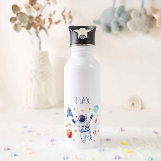 Bedruckte Trinkflasche aus Edelstahl - Astronaut