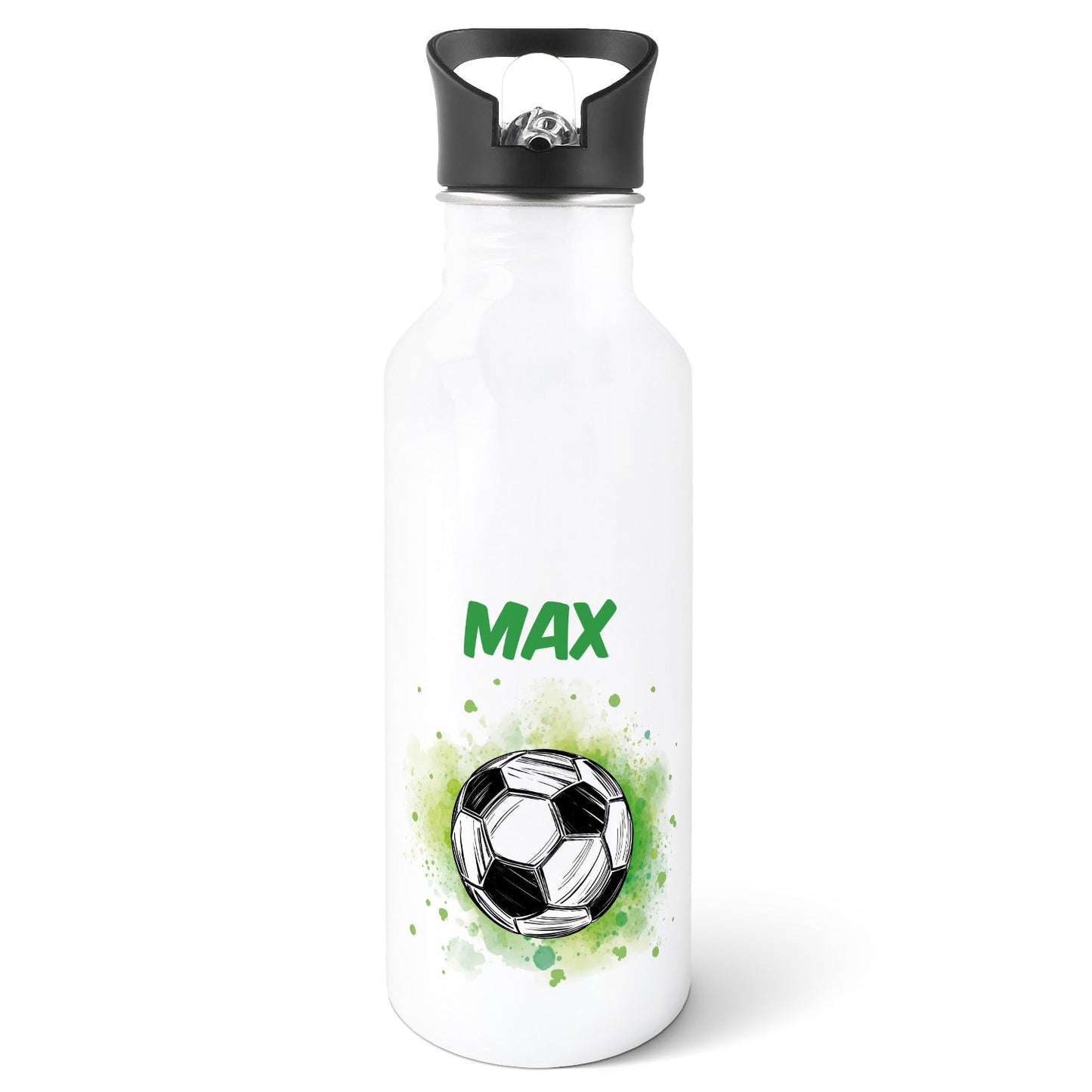 Bedruckte Trinkflasche aus Edelstahl - Fußball