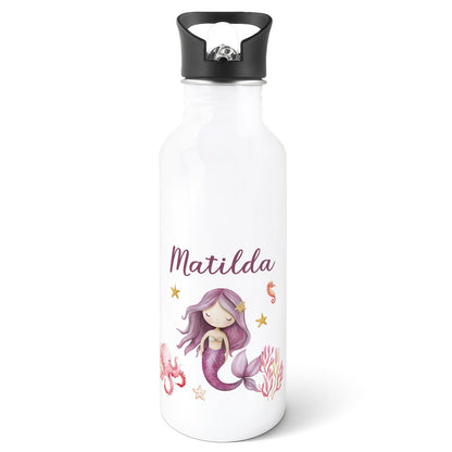 Bedruckte Trinkflasche aus Edelstahl - Meerjungfrau