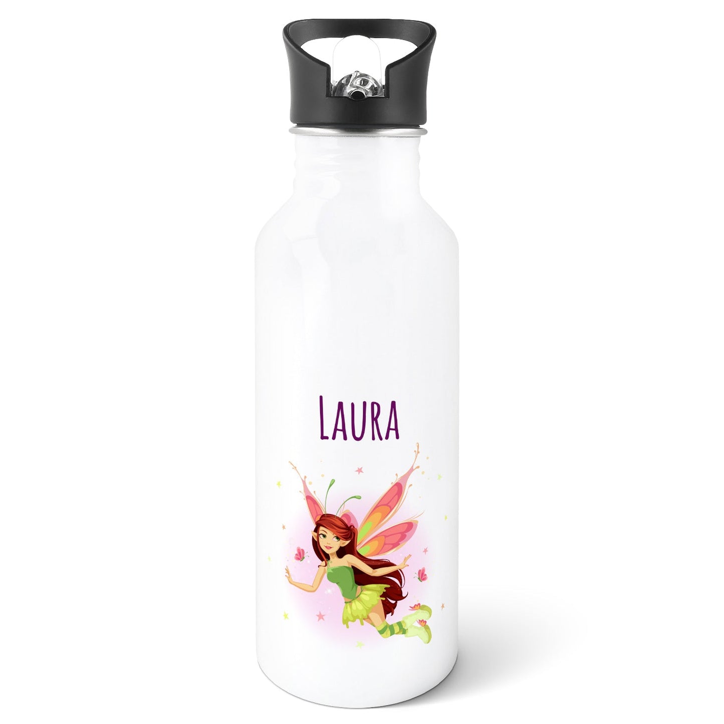 Bedruckte Trinkflasche aus Edelstahl - Zauberfee