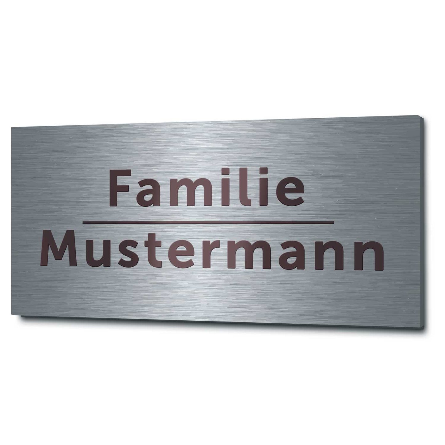 Graviertes Edelstahl Türschild