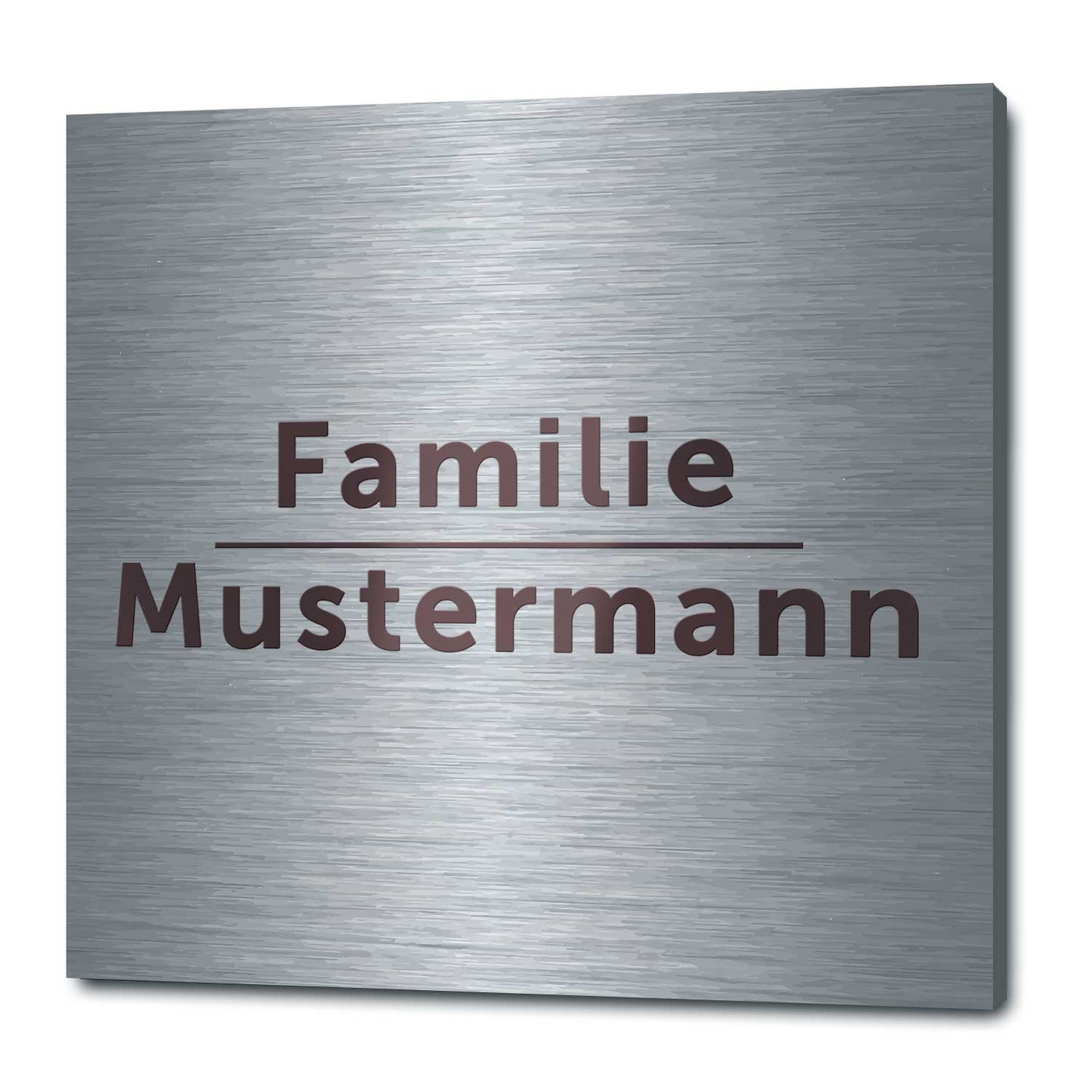 Graviertes Edelstahl Türschild