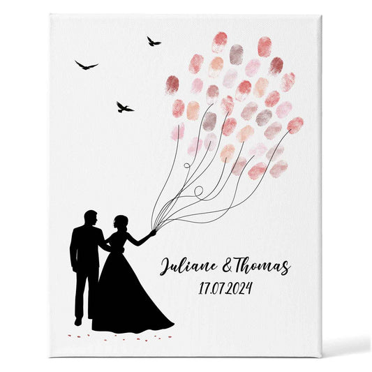 Leinwand-Gästebuch zur Hochzeit - Hochzeitspaar