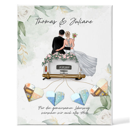 Leinwand mit Konfiguration - Hochzeitsauto
