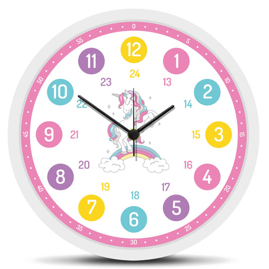 Wanduhr Kinder Einhorn - mit UV Druck