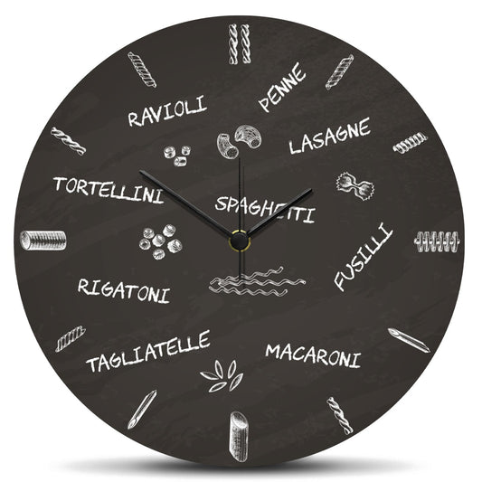 Wanduhr aus Holz Pastalover - mit UV Druck